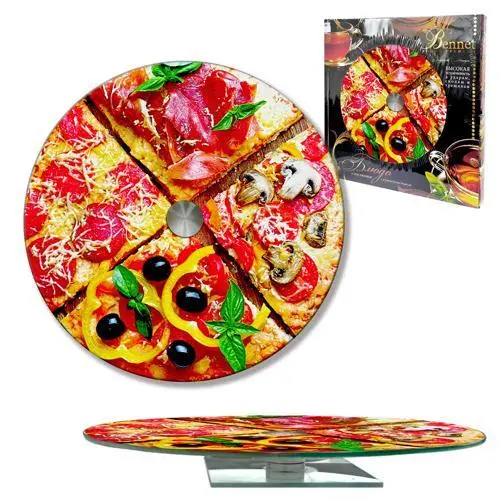 Блюдо стеклянное вращающееся 28см (пицца)