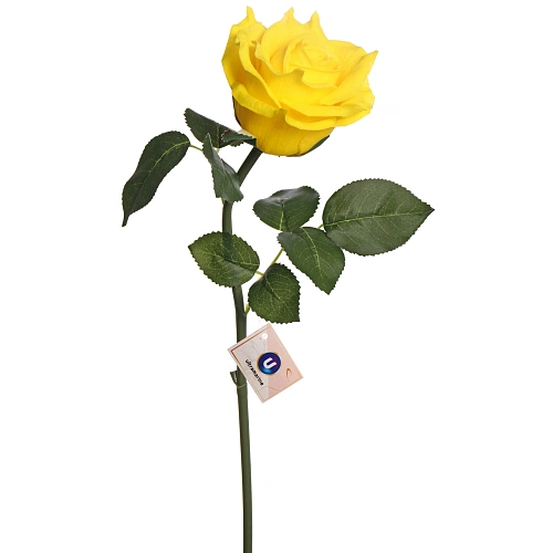 Цветок искусственный "Natur" 50см Роза желтая