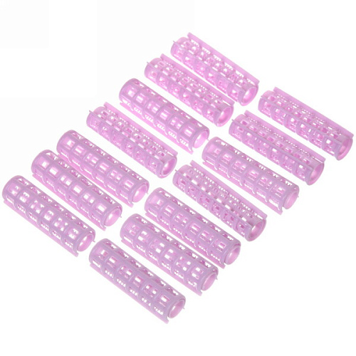 Бигуди пластмассовые с зажимом 14шт, цвет микс, d=15мм_9