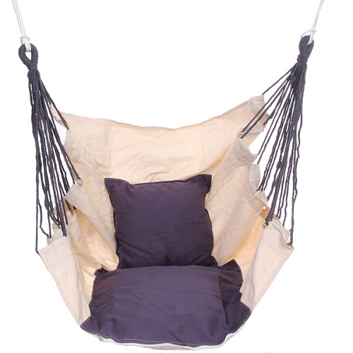 Гамак-кресло Колористик 100130см сидячий, хб с подушками, цвет кремовый_3