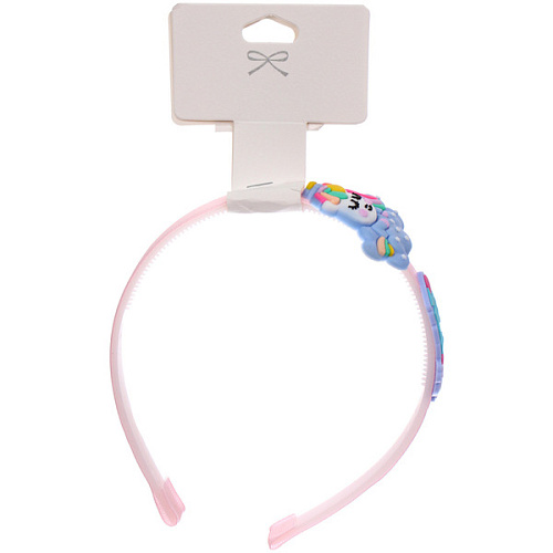 Ободок для волос детский БАМБИ БУМ, Единорожек, цвет розовый, лавандовый и голубой, 3см_5
