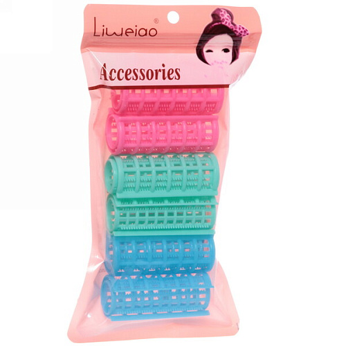 Бигуди в наборе 6шт с зажимом Hair Style, цвет микс, 7см, d-2,5см_6