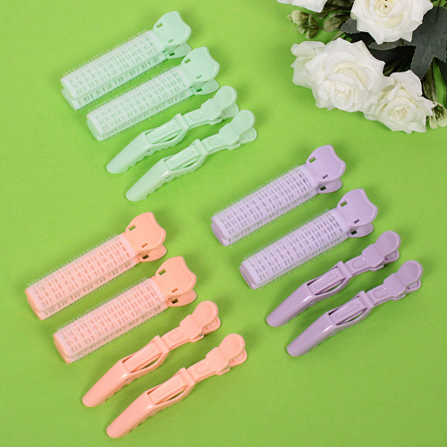 Бигуди пластмассовые с зажимом для прикорневого объема Magic Beauty, 4шт, цвет микс_3