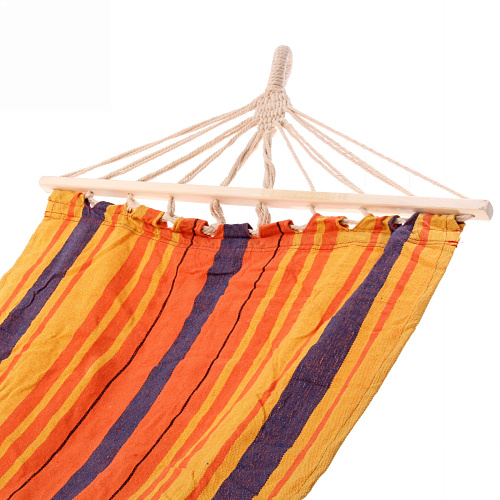 Гамак 20080см Райское наслаждение хб с деревянной перекладиной,цвет оранжевыйжелтыйсиний _7