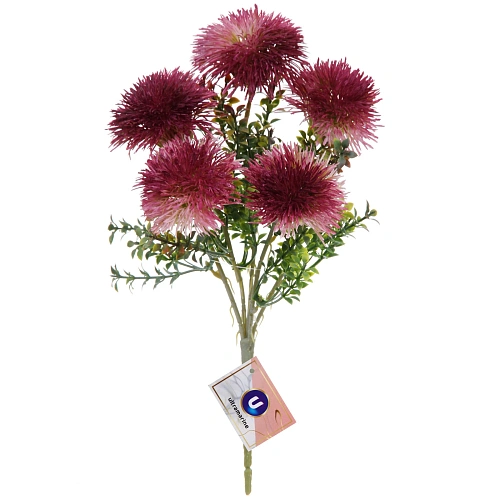 Искусственные цветы "Волшебство лета" 32см Одуванчики 5 цветков лиловые