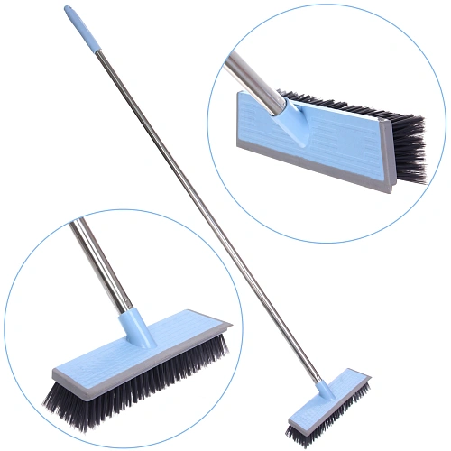 Щетка-скраббер для чистки пола черенок 120см.