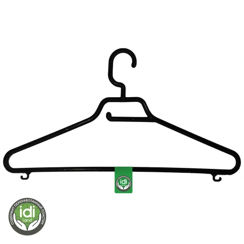 Плечики для одежды  "Rambai" р.52-54 для легкой одежды (черный)