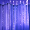 Гирлянда для дома ЗАНАВЕС "Бриллиант" ш3* в3 м 300 ламп LED, 8 реж, с подвесами и пультом д/у, IP-40, Синий