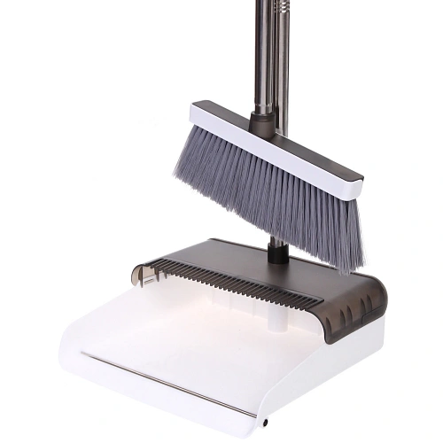 Набор для уборки, щетка для пола с совком Профи белый 8817_9