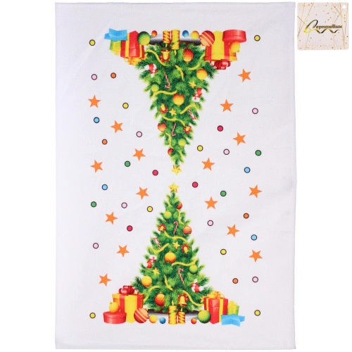 Полотенце кухонное "SPARKLE - Ёлка" 40*58 см, микрофибра 210 гр/м2