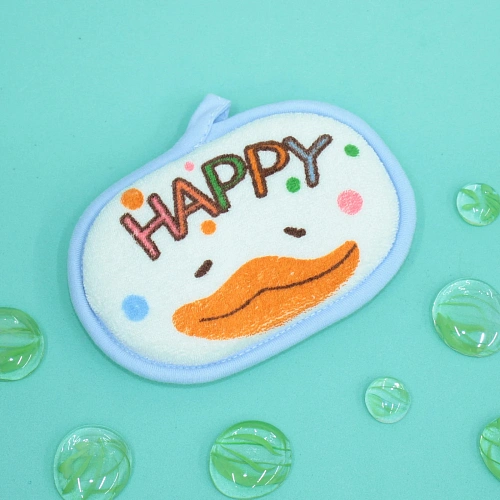 Губка для тела махровая Happy baby - Утёнок Кря , 13,58,5 см (ZIP пакет)_4