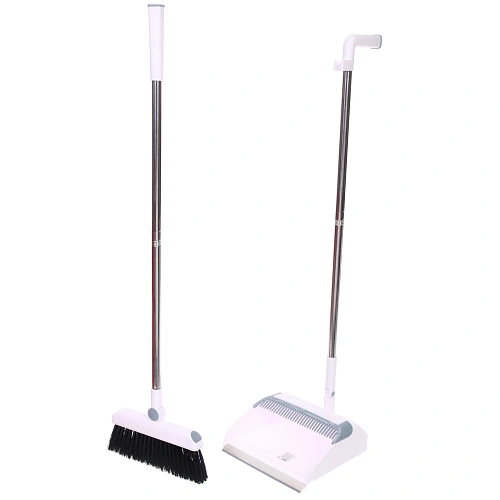 Набор для уборки, щетка для пола с совком Профи белый 8815_6