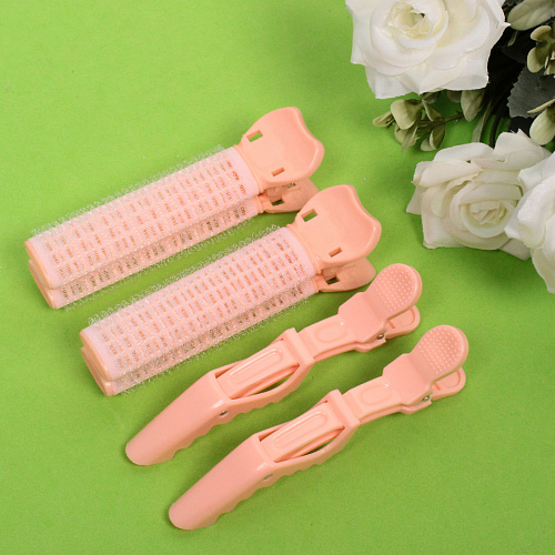 Бигуди пластмассовые с зажимом для прикорневого объема Magic Beauty, 4шт, цвет микс_5