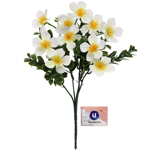Искусственные цветы "Волшебство лета" 30см Лютики 10 цветков белые