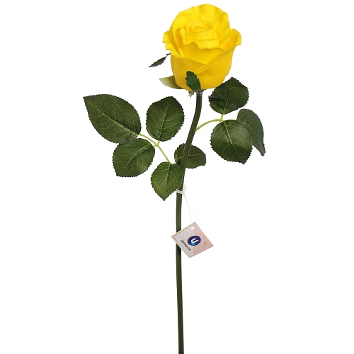 Цветок искусственный "Natur" 50см Розочка желтая