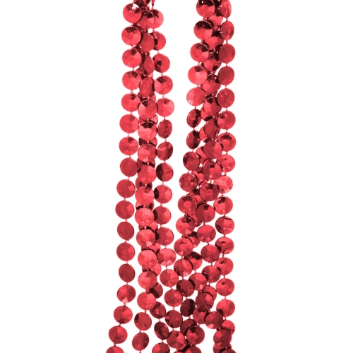 Бусы на ёлку 2,0 м "Стразы", Красный