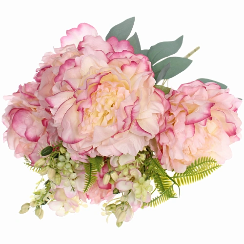 Искусственные цветы "Пионовое наслаждение" 46см 5 цветков сиреневые