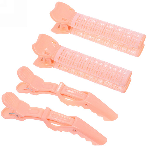 Бигуди пластмассовые с зажимом для прикорневого объема Magic Beauty, 4шт, цвет микс_16