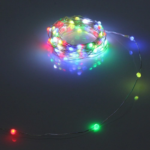 Гирлянда для дома НИТЬ Magnificent 20 м 200 ламп LED, прозрачнпров, более 8 реж, с пультом ДУ, IP-20, RGB (USB)_2
