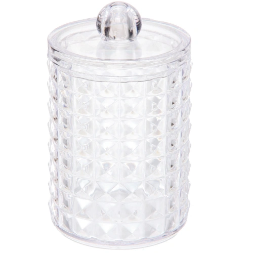 Диспенсер для ватных дисков и палочек "КАПЕЛЛА", прозрачный, 7*11см