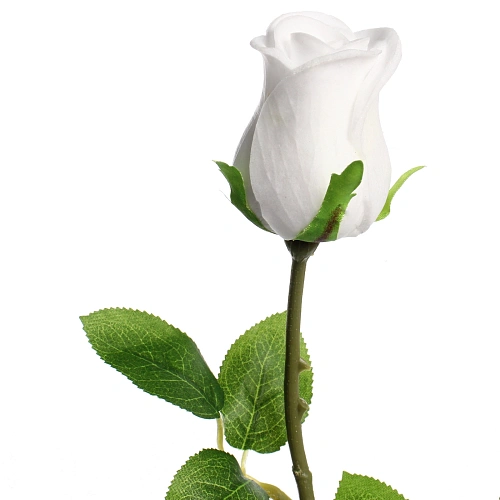 Цветок искусственный Natur 45см Роза белая_4