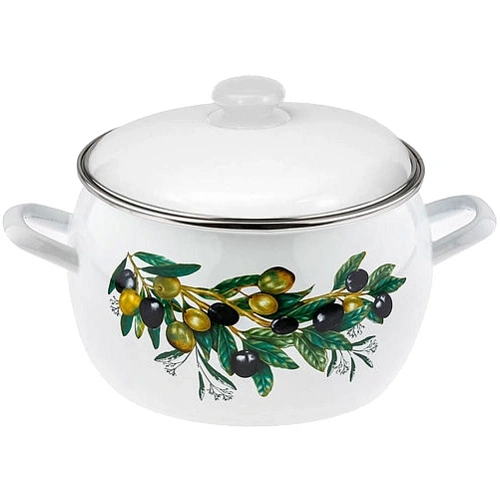 Кастрюля эмалированная 5л "Оливковая ветвь" С-4216АП2/4
