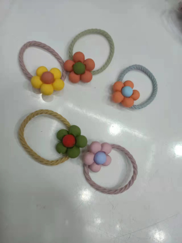 Резинки для волос детские 2 шт "Baby boom - Цветы", микс 4-5 цветов, d-3,2см