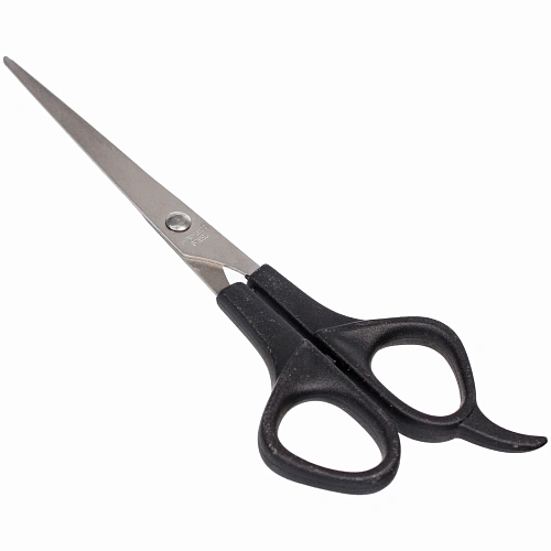 Ножницы универсальные бытовые, с упором для пальца, прямые, цвет черный, 17см_4