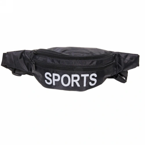 Сумка на пояс "Ultramarine - Sports Style", цвет черный, 3 кармана, 36*10*8см