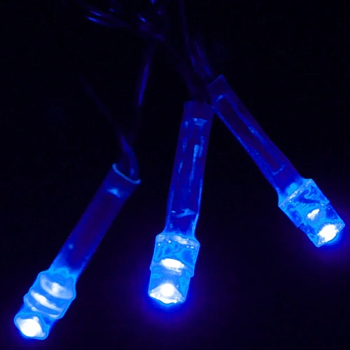 Гирлянда для дома  9,5м 100 ламп LED прозрачпров Синий (можно соединять)_23