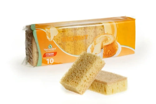 Губка для посуды "ЧистоДел" "Бисквит" (10 шт.)