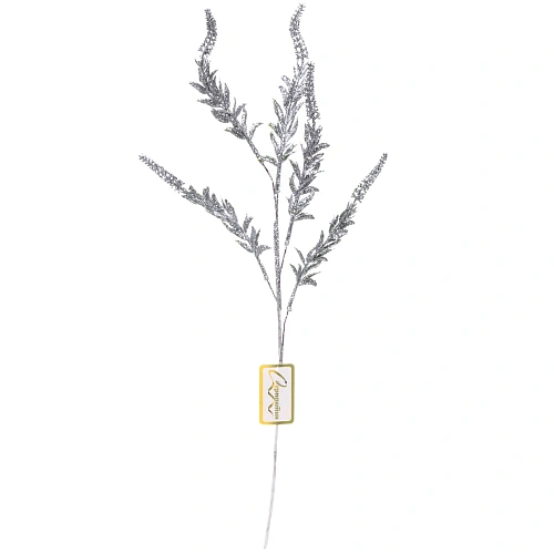 Ветка декоративная Зимняя свежесть 70 см, Серебро_2