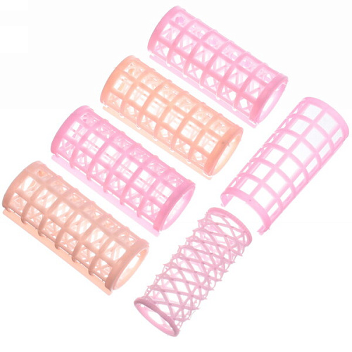 Бигуди пластмассовые с зажимом 5шт Beauty Room, цвет розовый и мятный, 72,8см_4