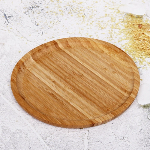 Доска бамбуковая для подачи и сервировки SHEF 25см_4