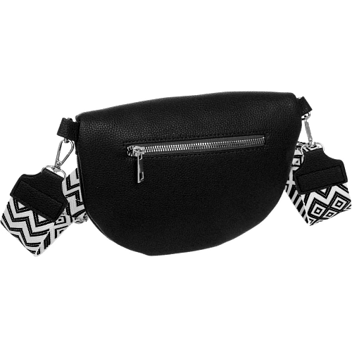 Сумка женская через плечо ИМАНИ, цвет черный, три кармана, 241975см (лейбл Ultramarine)_9