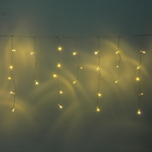 Гирлянда для дома БАХРОМА "Мерцание" ш1,5м* в30/50 см 48 ламп LED, прозрачн.пров, авторежим, IP-20, Теплый белый