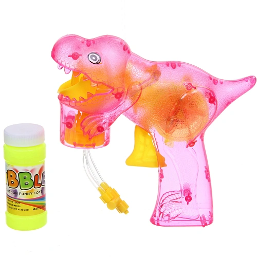 Мыльные пузыри Динозавр 1615 см, 50 мл, механический генератор, с подсветкой, цвет микс_5