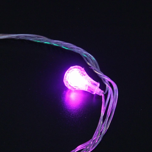 Гирлянда для дома НИТЬ Сияющая капля 10 м 60 ламп LED, прозрпров, 8 реж,IP-20, Мультицвет (возможность соединения)_4