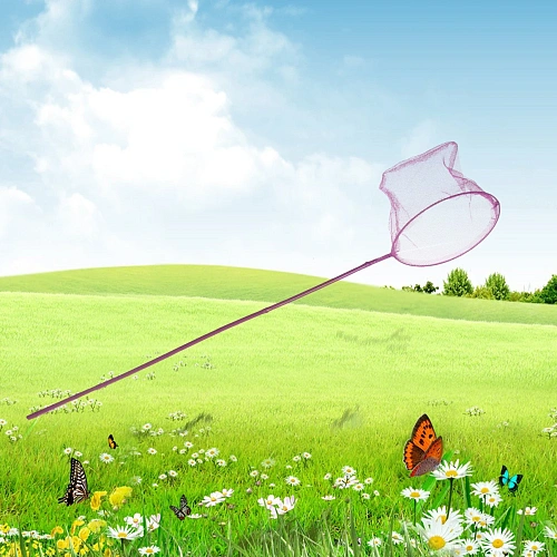 Сачок для бабочек Яркое лето  120 см d-25 см_3