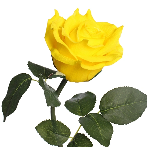 Цветок искусственный Natur 50см Роза желтая_3