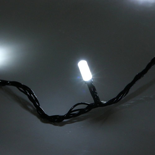 Гирлянда для дома НИТЬ Хрусталь 8 м 50 ламп LED, черный пров,IP-40 8 режимов, Белый (возможность соединения)_3