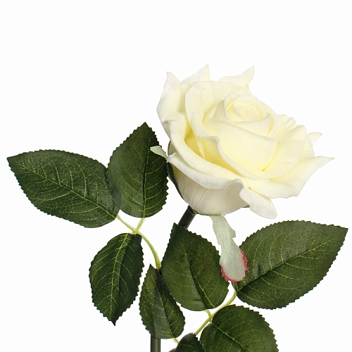 Цветок искусственный Natur 50см Роза белая_4