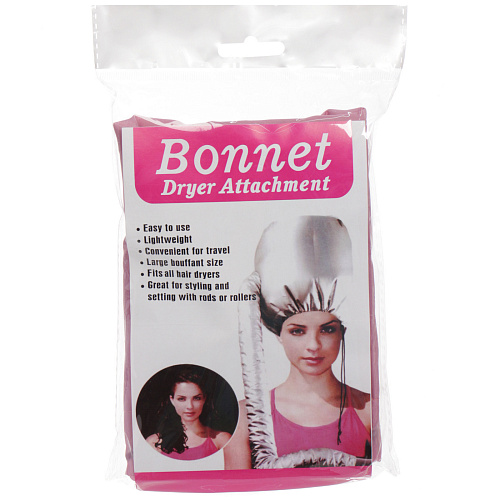 Шапочка для сушки волос, ламинирования и масок Beauty Shop, с кулиской, цвет розовый, 842322см_5