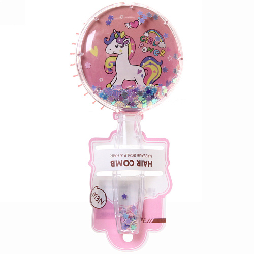 Расческа массажная Baby House Viki, микс 4 вида Единорожки, 1758см_5