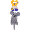 Игрушка для кошек мягкая "Мышка", цвет серый, 15*6,5*2см/10гр (лейбл)