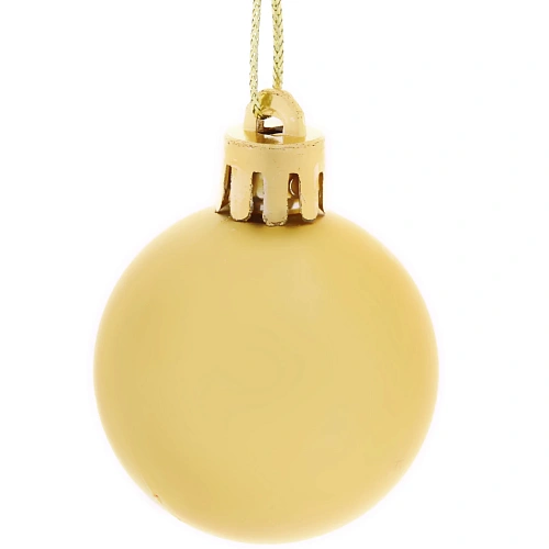 Новогодние шары 4 см (набор 24 шт) Микс фактур, золото_11