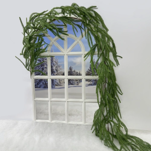 Гирлянда хвойная "Лесные лапки" 1,5 м резина (35 веток), Зеленый