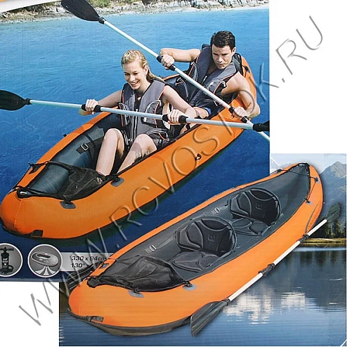 Bestway_Байдарка_2_местная_с_2-мя_двухлопастными_веслами_+_насос_(65052N)