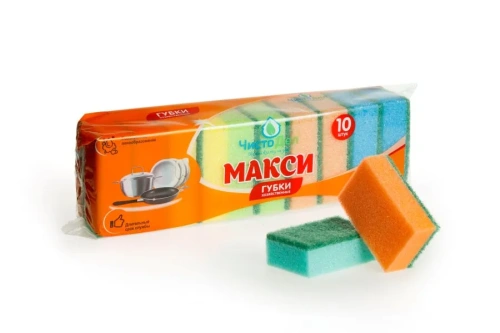 Губка для посуды "ЧистоДел" "Макси" (10 шт.)
