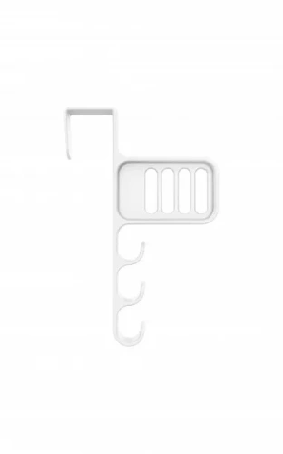 Вешалка на дверь "ПЕРФЕКТХАУС", цвет белый / прозрачный, 27*3*4,5см